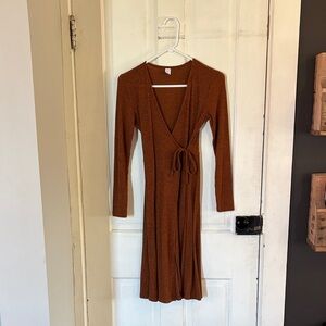 Old Navy Long Sleeve Burnt Orange Dress